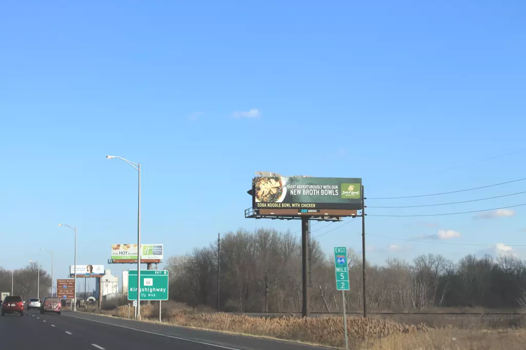 I-64 1 mi E/O 25th Street, Exit #5 SS, W/F